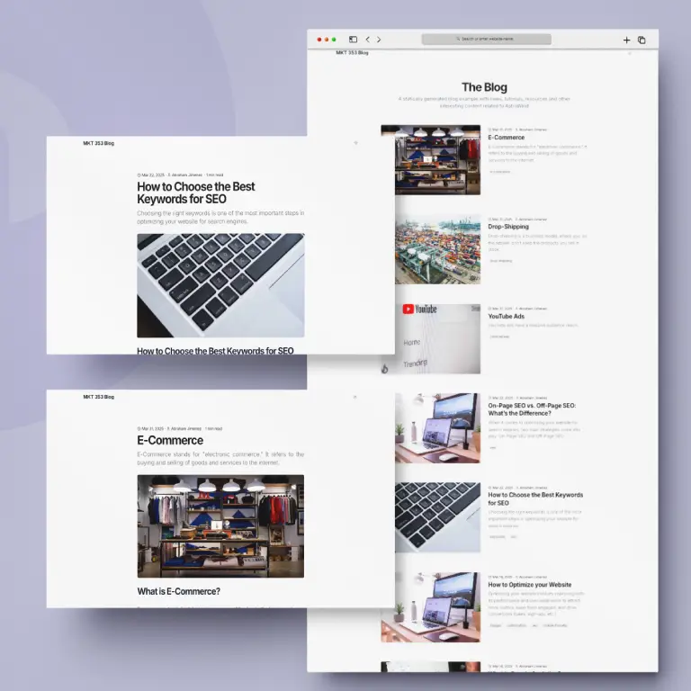 Marketing Blog Project Preview